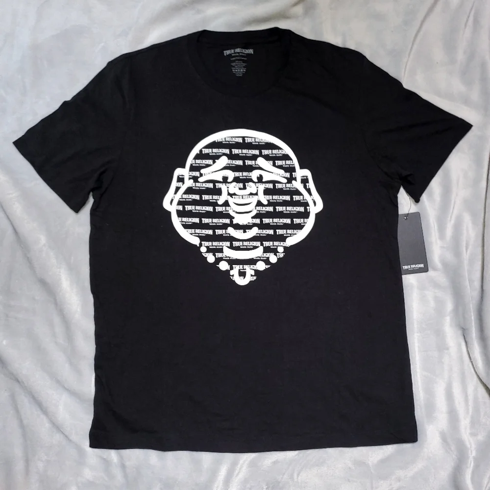 True Religion Buddha Black Shirt Size Large NWT